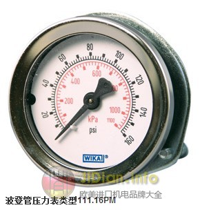 WIKA压力表 WIKA波登管压力表