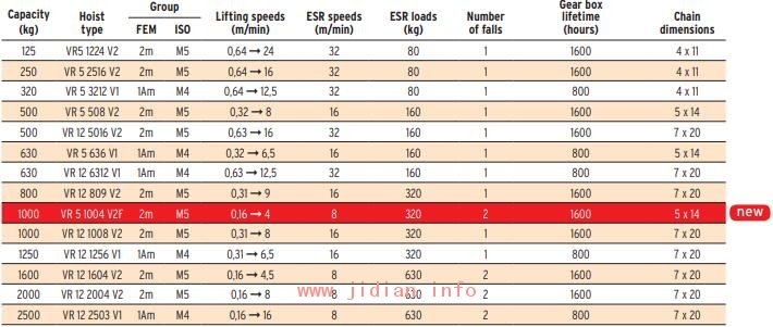 Verlinde 电动葫芦 EUROCHAIN VR/DIGICHAIN/VARIO 环链电动葫芦